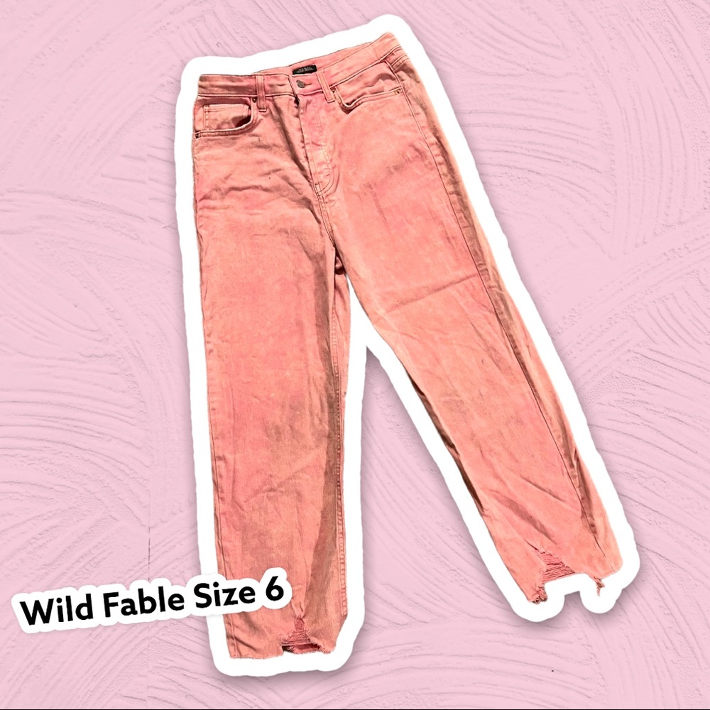 Wild Fable Pink Relaxed Fit Jeans - worn once